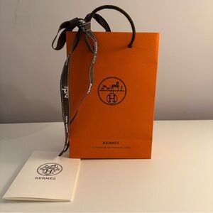 Hermes Empty Gift Bag With Long Ribbon